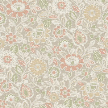 Tapete, beige, Blumen, 38761, Borosan Hem, Boråstapeter
