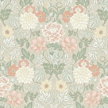 Beige Tapete, Blumen, 7665, Icons, Borastapeter