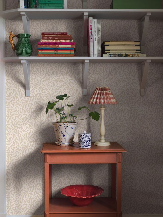 Tapete, beige, Blätter, 4832, New Heritage, Boråstapeter
