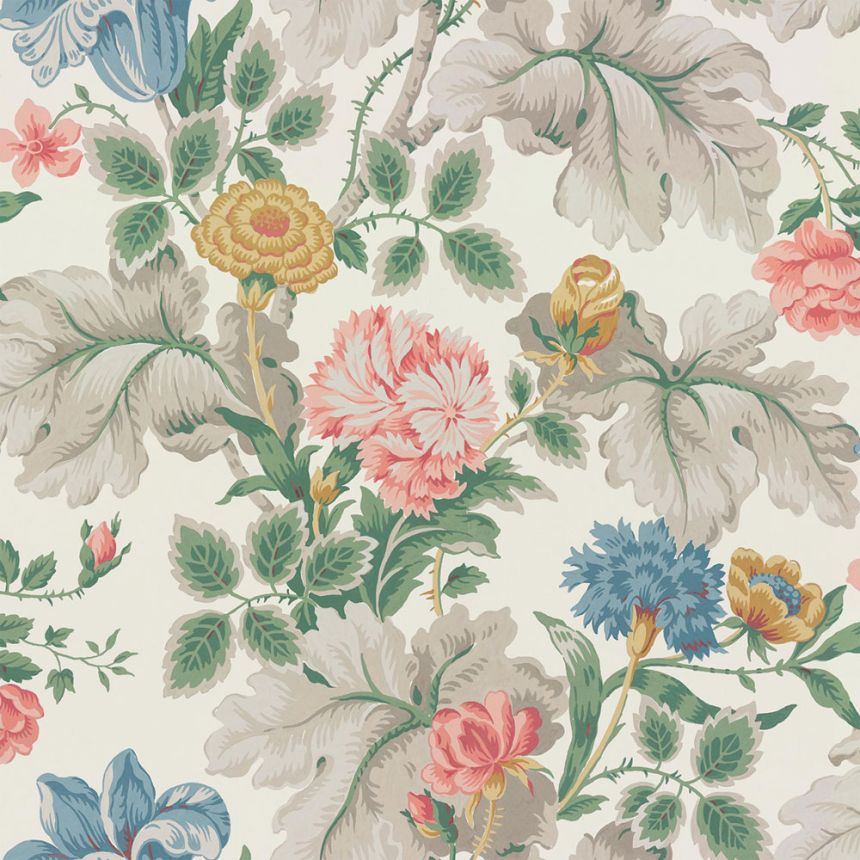 Tapete, cremefarben, Blumen, 7235, New Heritage, Boråstapeter