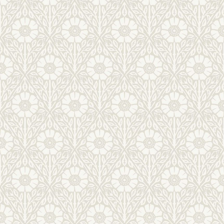 Tapete, grau-weiß, Blumen, 5815, Nordic Folk, Borastapeter