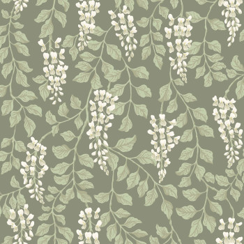 Tapete, grün, Glyzinienblüten, 5710, Orangeri, Boråstapeter