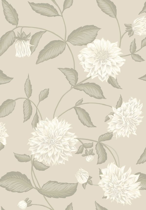 Tapete, beige, Blumen, 5720, Orangeri, Boråstapeter