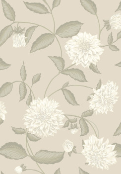 Tapete, beige, Blumen, 5720, Orangeri, Boråstapeter