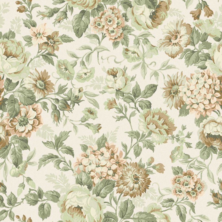 Tapete, beige, Blumen, 5727, Orangeri, Boråstapeter