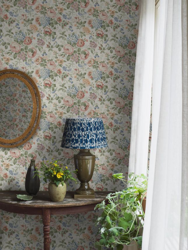 Tapete, beige, Blumen, 5728, Orangeri, Boråstapeter