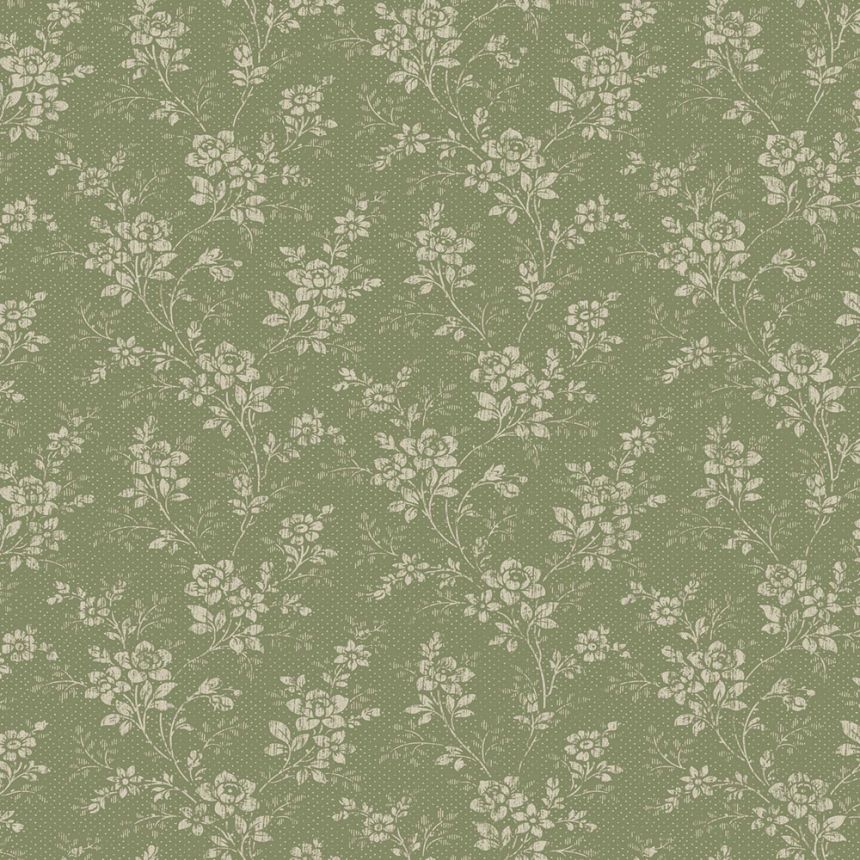 Grüne Tapete, Blumen, 1182, Icons, Borastapeter