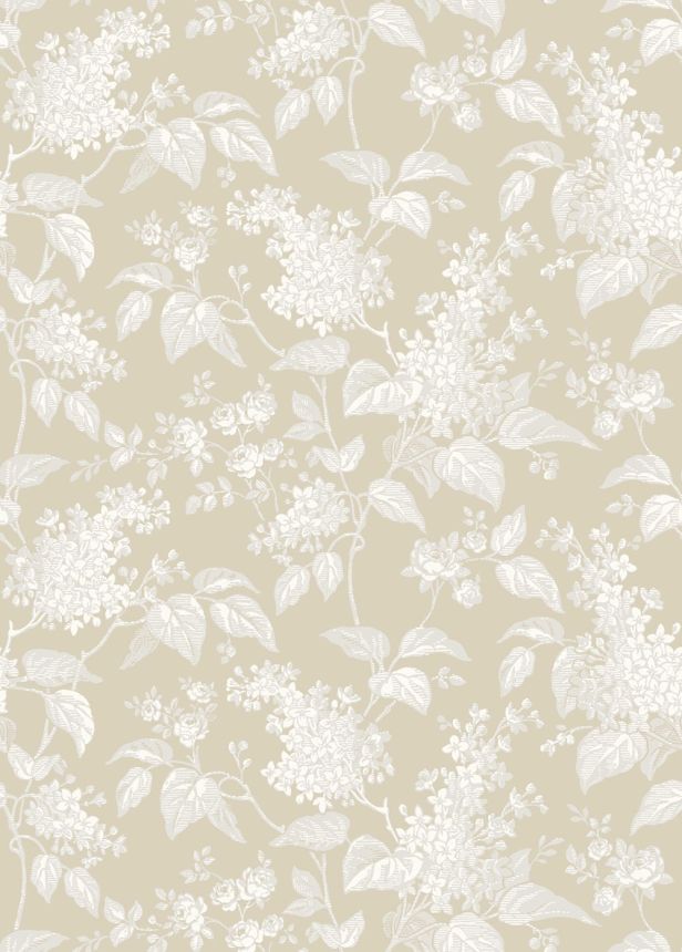 Tapete, beige, Zweige, Blumen, 6964, Osterlen, Borastapeter