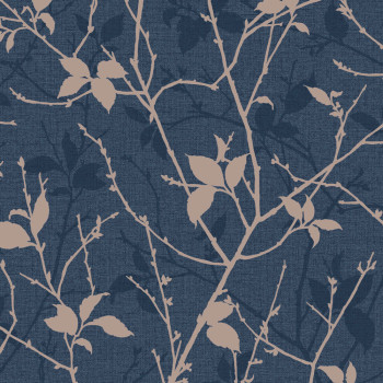 Tapete, blau, Blätter, Zweige, 122431, Refine, Graham Brown Boutique