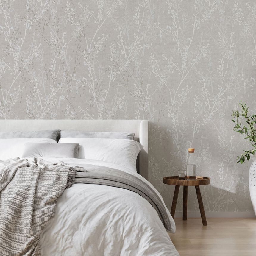 Tapete, grau, Zweige, 128045, Refine, Graham Brown Boutique