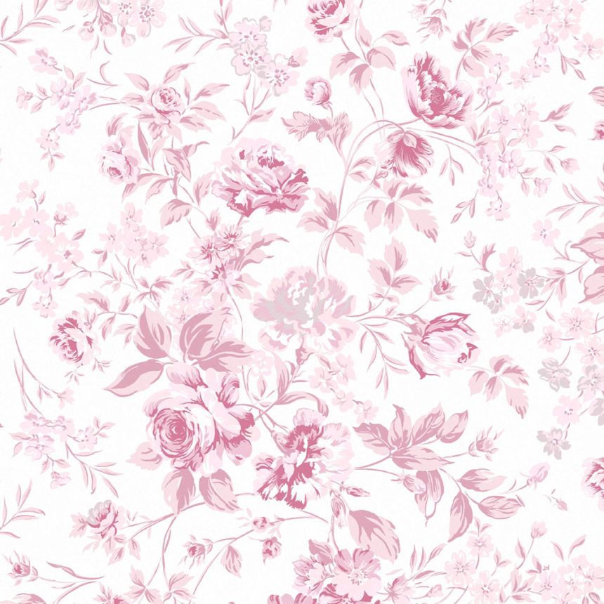 Tapete, rosa, Blumen, 125110, Shabby Chic by Rachel Ashwell