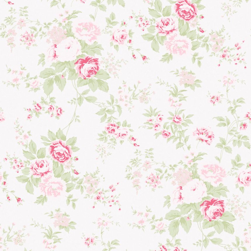 Tapete, creme, Blumen, 125132, Shabby Chic by Rachel Ashwell