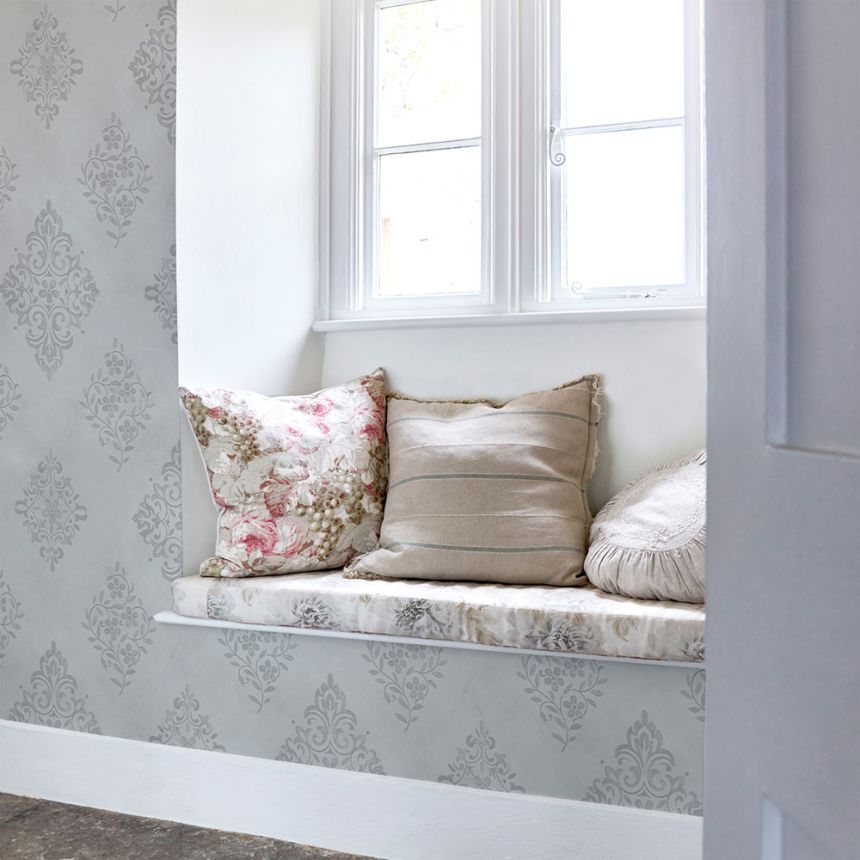 Tapete, blau, klassisch, Ornamente, 125137, Shabby Chic by Rachel Ashwell