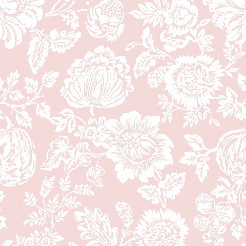 Tapete, rosa, Blumen, 125140, Shabby Chic by Rachel Ashwell