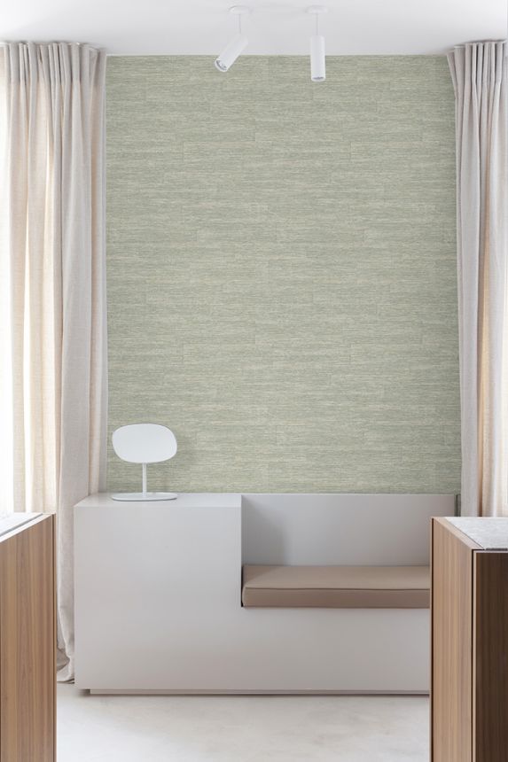 Tapete, grau-blau-grün, Stoffoptik, PW1006, Precious Weaves, Grandeco