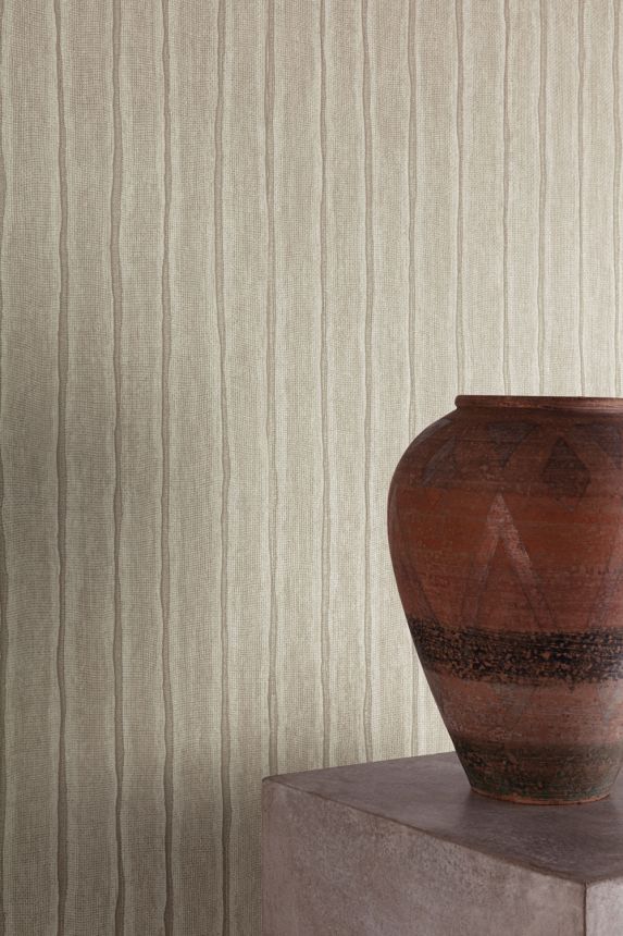 Tapete, grau-braun, Streifen, PW4008, Precious Weaves, Grandeco