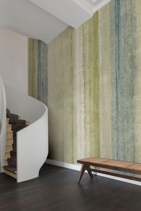 Tapete, grün-blau, Stoffoptik, PW6001, Precious Weaves, Grandeco
