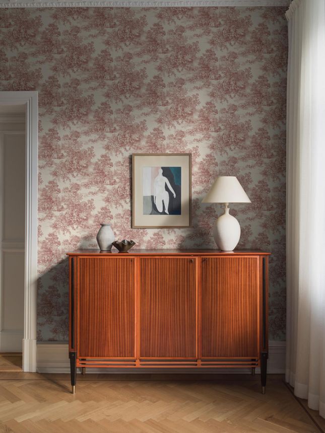 Vliestapete, rot, romantisch, 7768, Adorn, Borastapeter