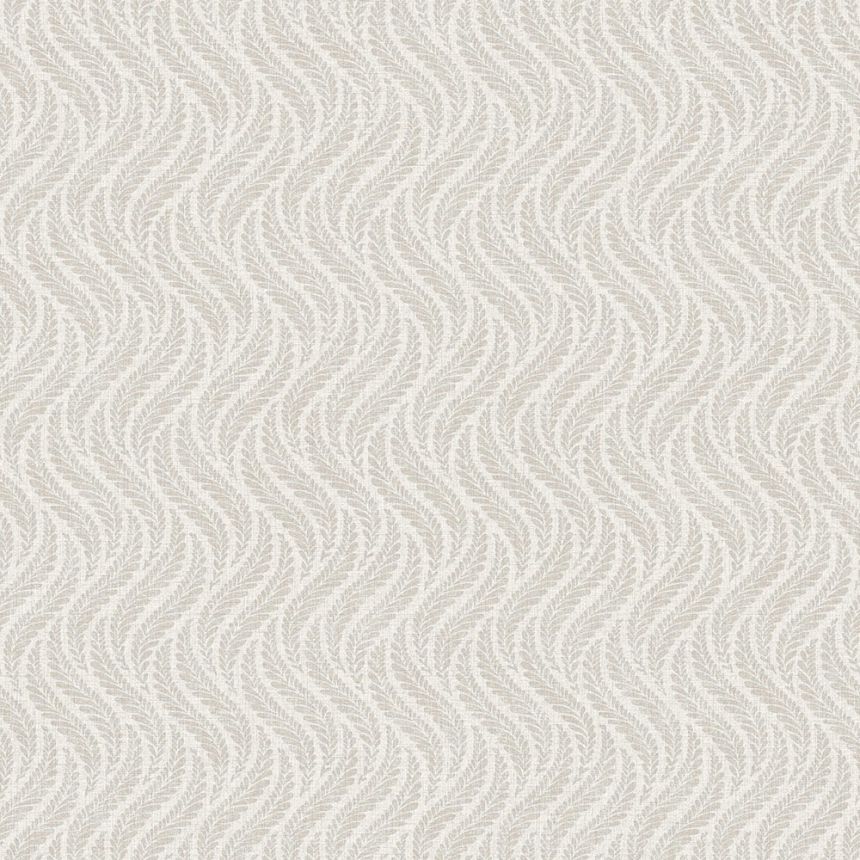 Vliestapete, grau-weiß, Blätter, 7771, Adorn, Borastapeter