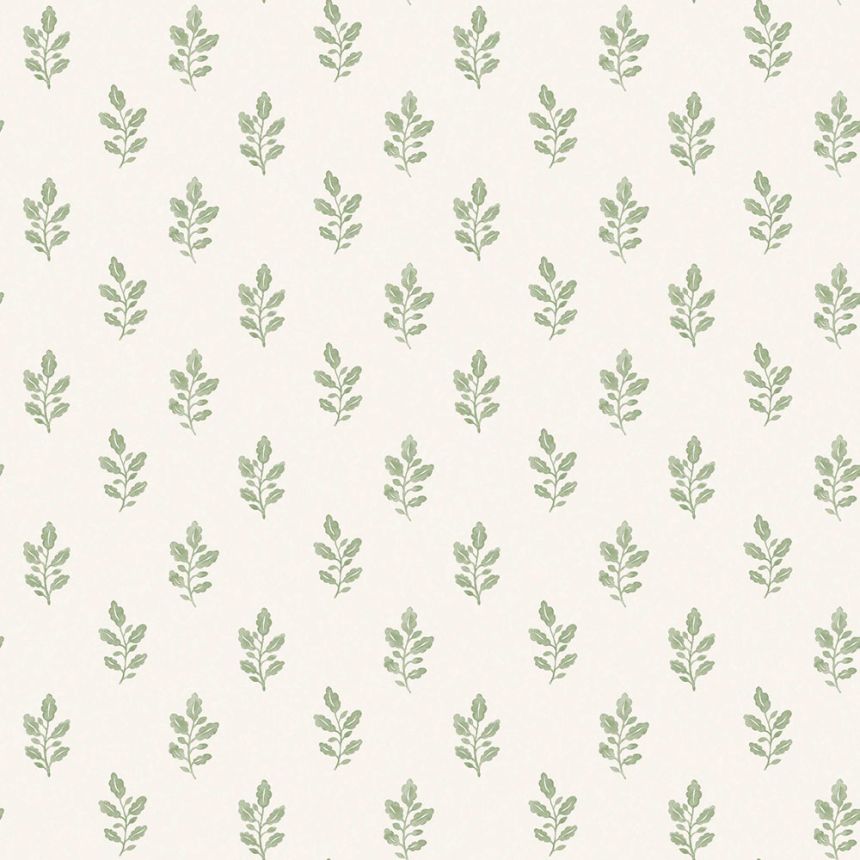 Vliestapete, creme-grün, Blätter, 7776, Adorn, Borastapeter