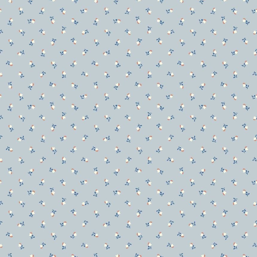 Vliestapete, blau, Blumen, 7783, Adorn, Borastapeter