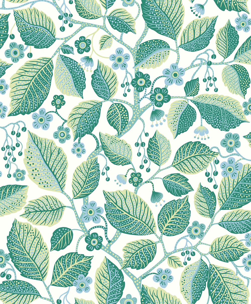 Vliestapete, grün, Blätter, Zweige, 7784, Adorn, Borastapeter