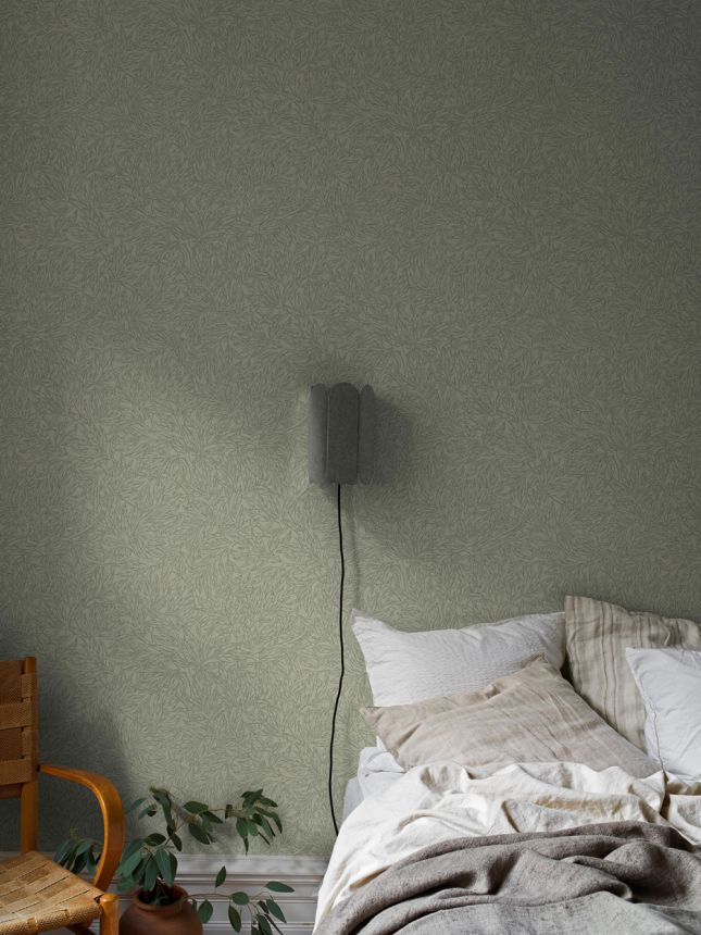 Vliestapete, grün, Blätter, Zweige, 7787, Adorn, Borastapeter