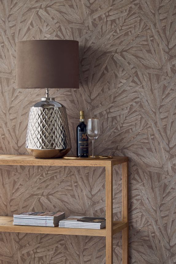Tapete, braun, Blätter, 350543, Riviera Maison, Eijffinger