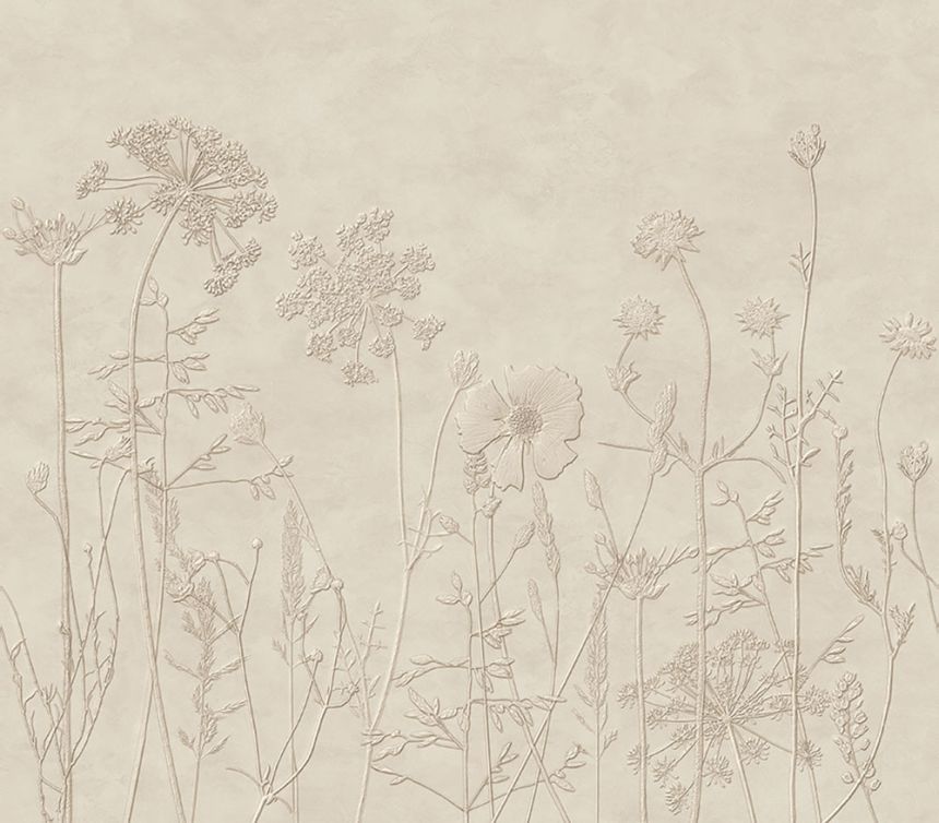 Fototapete, beige, Pflanzen, Blumen, Gräser, 350701, Riviera Maison, Eijffinger