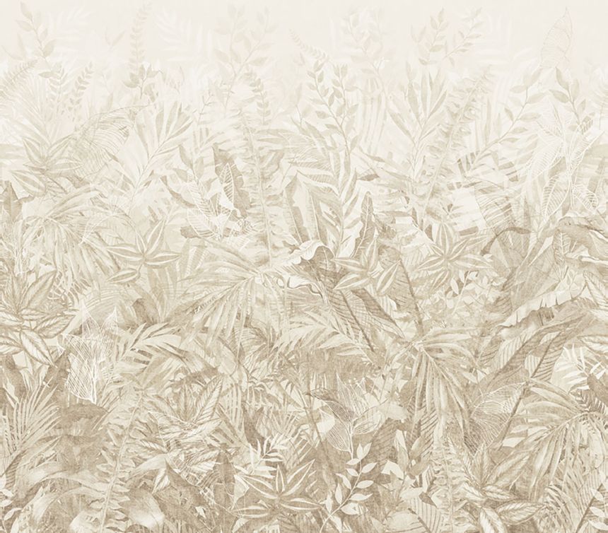Fototapete, beige, Blätter, 350704, Riviera Maison, Eijffinger
