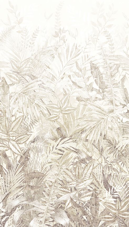 Fototapete, grau-grün, Blätter, 350705, Riviera Maison, Eijffinger