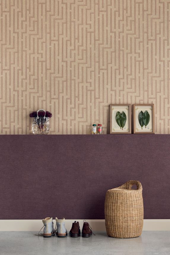 Tapete, lila, Stoffoptik, 350593, Riviera Maison, Eijffinger
