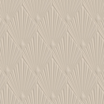 Luxus-geometrische Tapete, braun-beige, Art déco, Z30312, Casa 8, Trussardi