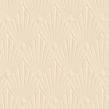 Luxus-geometrische Tapete, beige, Art déco, Z30314, Casa 8, Trussardi
