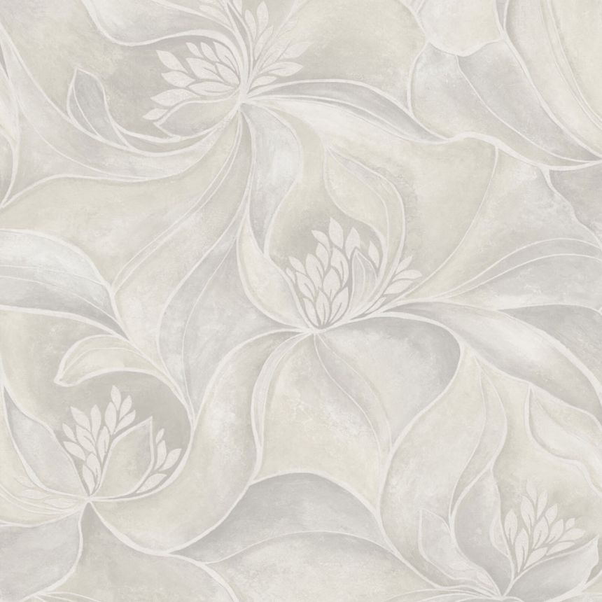 Luxustapete, grau, Blumen, Z20128, Casa Chic, Zambaiti Parati