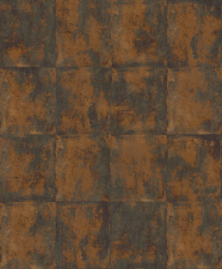 Tapete, braun-bronze, Beton, Fliesen, ORB403, The Texture Book, Masureel