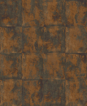 Tapete, braun-bronze, Beton, Fliesen, ORB403, The Texture Book, Masureel