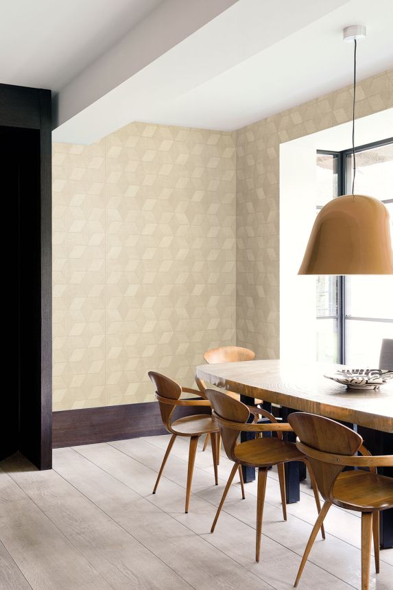 Tapete, beige-gold, geometrisch, ORB502, The Texture Book, Masureel
