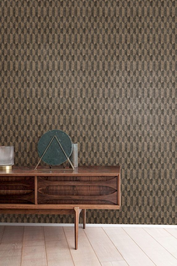 Tapete, schwarz-gold, geometrisch, ORB701, The Texture Book, Masureel