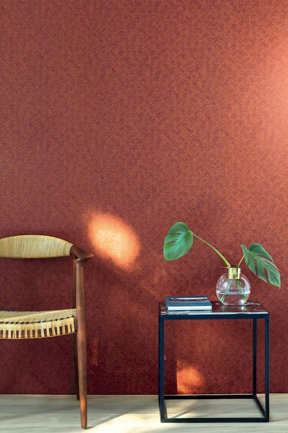 Tapete, rot, mattenähnlich, WIL302, The Texture Book, Masureel