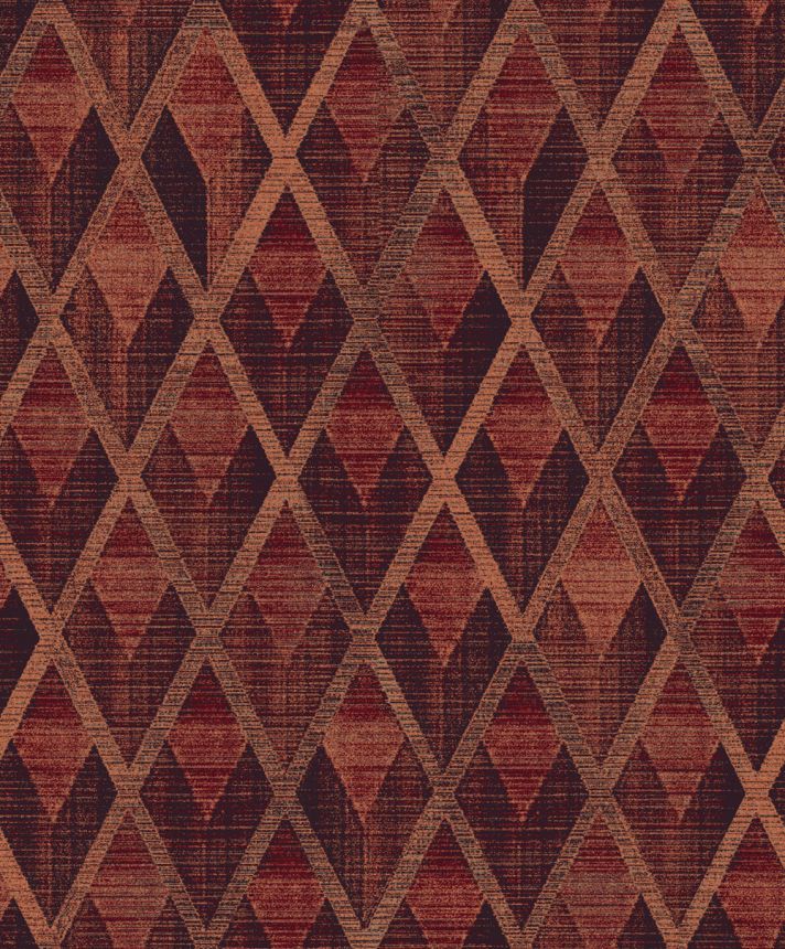Tapete, bordeaux-bronze, geometrisch, CAB504, The Texture Book, Masureel