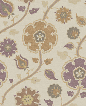 Tapete, burgundbraun, Blumen, 350611, Amber, Eijffinger