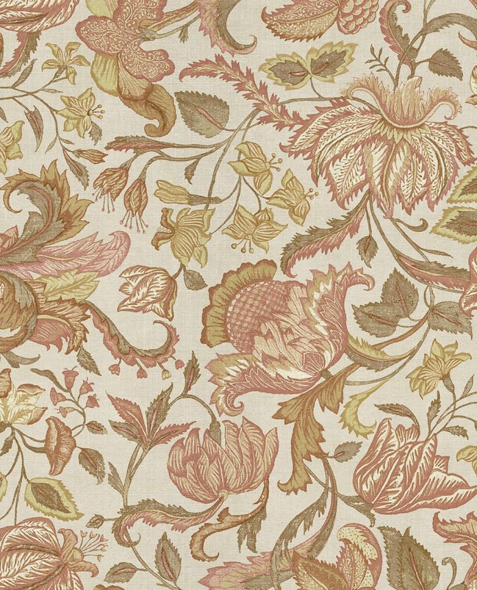 Tapete, rötlich-braun, Blumen, 350643, Amber, Eijffinger