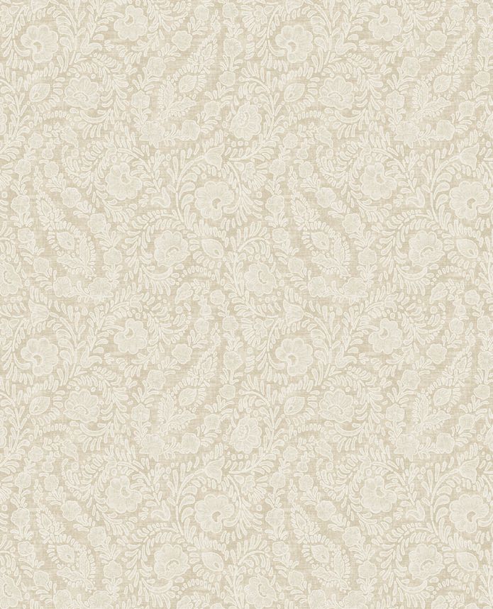 Tapete, cremefarben, Blumen, Ornamente, 350650, Amber, Eijffinger