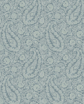 Tapete, blau, Blumen, Ornamente, 350656, Amber, Eijffinger