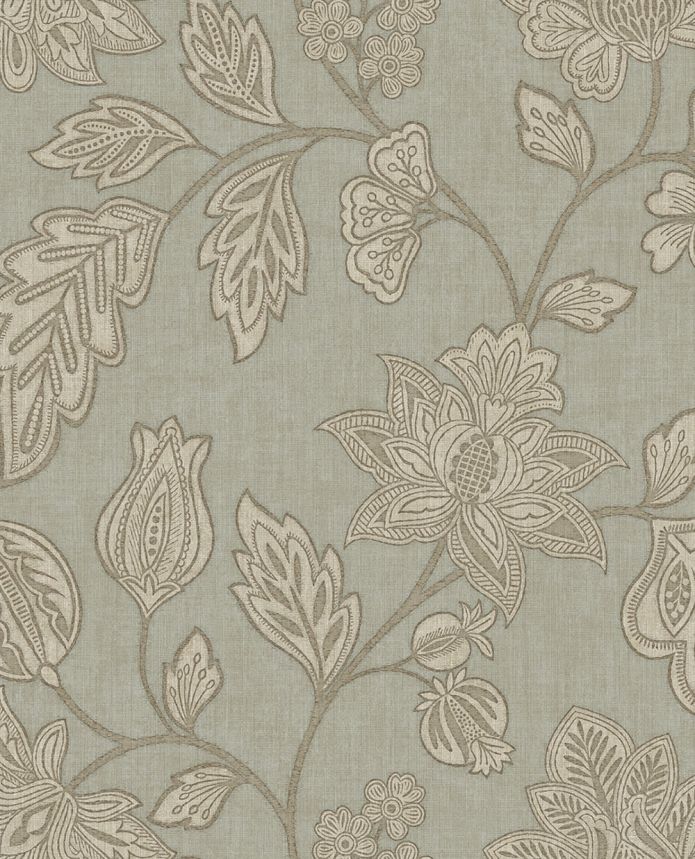 Tapete, blau, Blumen, 350664, Amber, Eijffinger