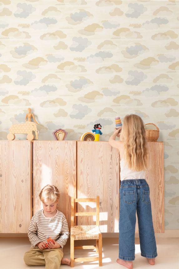 Kindertapete, beige, Wolken, LD2019, Little Dreamers, Grandeco