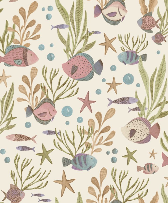 Kindertapete, beige, Unterwasserwelt, LD3318, Little Dreamers, Grandeco