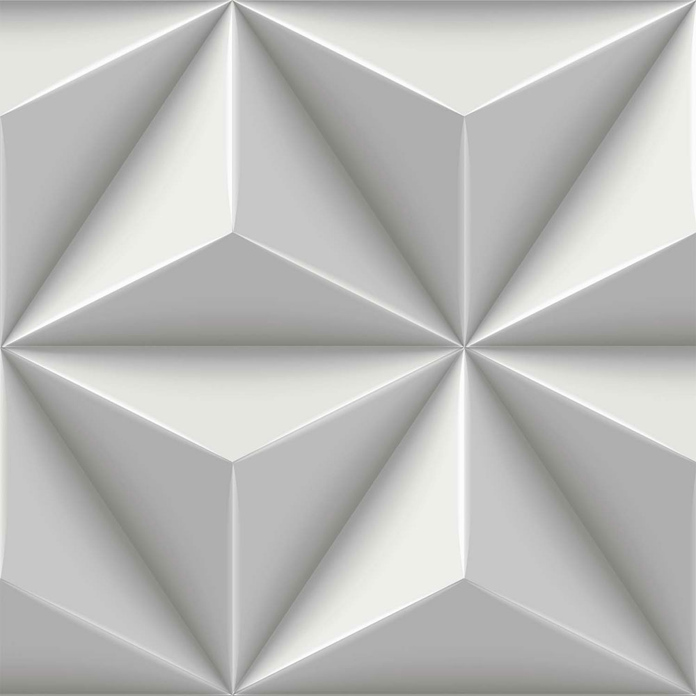 Tapete, grau, 3D-grafisches Muster, 347815, 3D Reflections, Origin