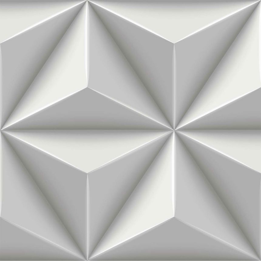 Tapete, grau, 3D-grafisches Muster, 347815, 3D Reflections, Origin